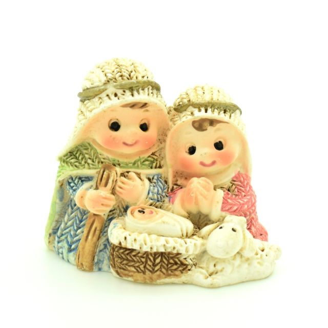 Mini crèche peinte